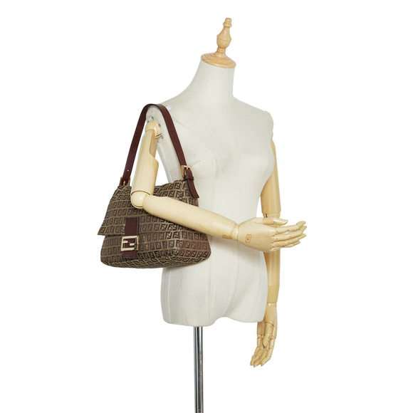 FENDI Zucchino Mamma Forever Shoulder Bag - Picture 9 of 9